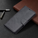 For Samsung Galaxy S22 Ultra 5G Retro Lambskin Texture Pure Color Horizontal Flip Leather Phone Case with Holder & Card Slots & Wallet & Lanyard(Black)