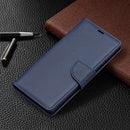 For Samsung Galaxy S22 Ultra 5G Retro Lambskin Texture Pure Color Horizontal Flip Leather Phone Case with Holder & Card Slots & Wallet & Lanyard(Blue)