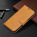 For Samsung Galaxy S22 5G Retro Lambskin Texture Pure Color Horizontal Flip Leather Phone Case with Holder & Card Slots & Wallet & Lanyard(Yellow)