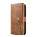 DG.MING Three Fold Wallet Style Leather Phone Case For iPhone 13 Pro(Brown)