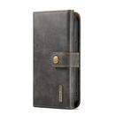 DG.MING Three Fold Wallet Style Leather Phone Case For iPhone 13 Pro(Grey)