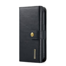 DG.MING Three Fold Wallet Style Leather Phone Case For iPhone 13 mini(Black)