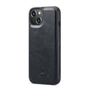 DG.MING Three Fold Wallet Style Leather Phone Case For iPhone 13 mini(Black)