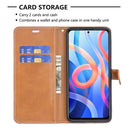 For Xiaomi Redmi Note 11 5G/Note 11T 5G/Poco M4 Pro 5G Color Matching Denim Texture Leather Phone Case with Holder & Card Slots & Wallet & Lanyard(Purple)