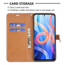 For Xiaomi Redmi Note 11 5G/Note 11T 5G/Poco M4 Pro 5G Color Matching Denim Texture Leather Phone Case with Holder & Card Slots & Wallet & Lanyard(Dark Blue)