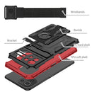 For Xiaomi Mi 11 Lite Armor Wristband Phone Case(Red)