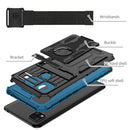 For Xiaomi Redmi 9C Armor Wristband Phone Case(Blue)