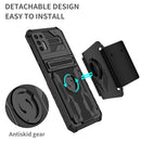 For Motorola Moto G9 Plus Armor Wristband Phone Case(Black)