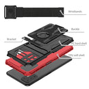 For Motorola Moto G9 Plus Armor Wristband Phone Case(Red)