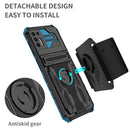 For Motorola Moto G9 Plus Armor Wristband Phone Case(Blue)