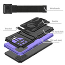 For Motorola Moto G9 Plus Armor Wristband Phone Case(Purple)
