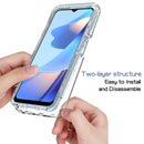 For OPPO A16 Shockproof High Transparency Two-color Gradual Change PC+TPU Candy Colors Phone Protective Case(Purple)