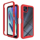 For Motorola Moto G50 5G Starry Sky Solid Color Series Shockproof PC + TPU Phone Case(Red)