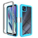 For Motorola Moto G50 5G Starry Sky Solid Color Series Shockproof PC + TPU Phone Case(Light Blue)