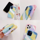 Colorful Liquid Silicone Phone Case For iPhone 12 / 12 Pro(Blue)