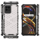 For OPPO Realme 8i Shockproof Honeycomb PC + TPU Phone Case(White)