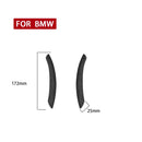 Car Suede Wrap Steering Wheel Side Decorative Cover for BMW 1 Series 2007-2011 / 3 Series 2005-2012, Left Drive(Black Grey)