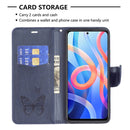For Xiaomi Redmi Note 11 5G/Note 11T 5G/Poco M4 Pro 5G Two Butterflies Embossing Pattern Horizontal Flip Leather Phone Case with Holder & Card Slot & Wallet & Lanyard(Dark Blue)