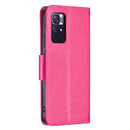 For Xiaomi Redmi Note 11 5G/Note 11T 5G/Poco M4 Pro 5G Two Butterflies Embossing Pattern Horizontal Flip Leather Phone Case with Holder & Card Slot & Wallet & Lanyard(Rose Red)