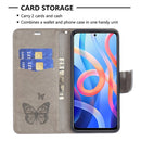 For Xiaomi Redmi Note 11 5G/Note 11T 5G/Poco M4 Pro 5G Two Butterflies Embossing Pattern Horizontal Flip Leather Phone Case with Holder & Card Slot & Wallet & Lanyard(Grey)