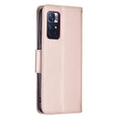 For Xiaomi Redmi Note 11 5G/Note 11T 5G/Poco M4 Pro 5G Two Butterflies Embossing Pattern Horizontal Flip Leather Phone Case with Holder & Card Slot & Wallet & Lanyard(Rose Gold)