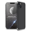 GKK Three Stage Splicing Full Coverage PC Phone Case For iPhone 13 mini(Black Silver)