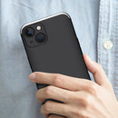 GKK Three Stage Splicing Full Coverage PC Phone Case For iPhone 13(Black Silver)