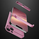 GKK Three Stage Splicing Full Coverage PC Phone Case For iPhone 13(Rose Gold)