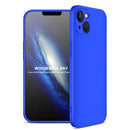GKK Three Stage Splicing Full Coverage PC Phone Case For iPhone 13(Blue)