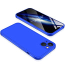 GKK Three Stage Splicing Full Coverage PC Phone Case For iPhone 13(Blue)