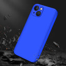 GKK Three Stage Splicing Full Coverage PC Phone Case For iPhone 13(Blue)