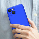 GKK Three Stage Splicing Full Coverage PC Phone Case For iPhone 13(Blue)