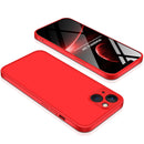 GKK Three Stage Splicing Full Coverage PC Phone Case For iPhone 13(Red)
