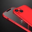 GKK Three Stage Splicing Full Coverage PC Phone Case For iPhone 13(Red)