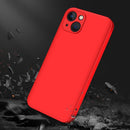 GKK Three Stage Splicing Full Coverage PC Phone Case For iPhone 13(Red)