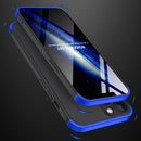 GKK Three Stage Splicing Full Coverage PC Phone Case For iPhone 13(Black Blue)