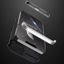 GKK Three Stage Splicing Full Coverage PC Phone Case For iPhone 13 Pro(Black Silver)