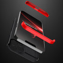 GKK Three Stage Splicing Full Coverage PC Phone Case For iPhone 13 Pro(Black Red)