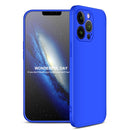GKK Three Stage Splicing Full Coverage PC Phone Case For iPhone 13 Pro(Blue)