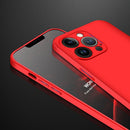 GKK Three Stage Splicing Full Coverage PC Phone Case For iPhone 13 Pro(Red)