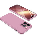 GKK Three Stage Splicing Full Coverage PC Phone Case For iPhone 13 Pro Max(Rose Gold)