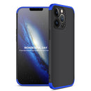 GKK Three Stage Splicing Full Coverage PC Phone Case For iPhone 13 Pro Max(Black Blue)