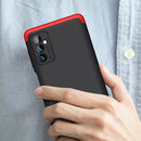 For Samsung Galaxy M52 5G GKK Three Stage Splicing Full Coverage PC Phone Case(Black Red)