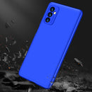 For Samsung Galaxy M52 5G GKK Three Stage Splicing Full Coverage PC Phone Case(Blue)