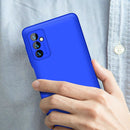 For Samsung Galaxy M52 5G GKK Three Stage Splicing Full Coverage PC Phone Case(Blue)
