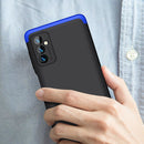 For Samsung Galaxy M52 5G GKK Three Stage Splicing Full Coverage PC Phone Case(Black Blue)