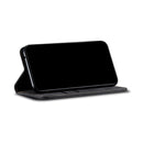 For Samsung Galaxy S22 Ultra 5G Denim Texture Casual Style Horizontal Flip Leather Case with Holder & Card Slots & Wallet(Black)