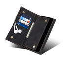 For Samsung Galaxy S22 Ultra 5G Retro Frosted Horizontal Flip Leather Phone Case with Holder & Card Slot & Wallet & Zipper Pocket & Lanyard(Black)