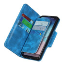 For Nokia G50 Crazy Horse Texture Magnetic Buckle Flip Leather Phone Case with 6-Card Slots(Blue)