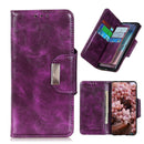 For Nokia G50 Crazy Horse Texture Magnetic Buckle Flip Leather Phone Case with 6-Card Slots(Purple)